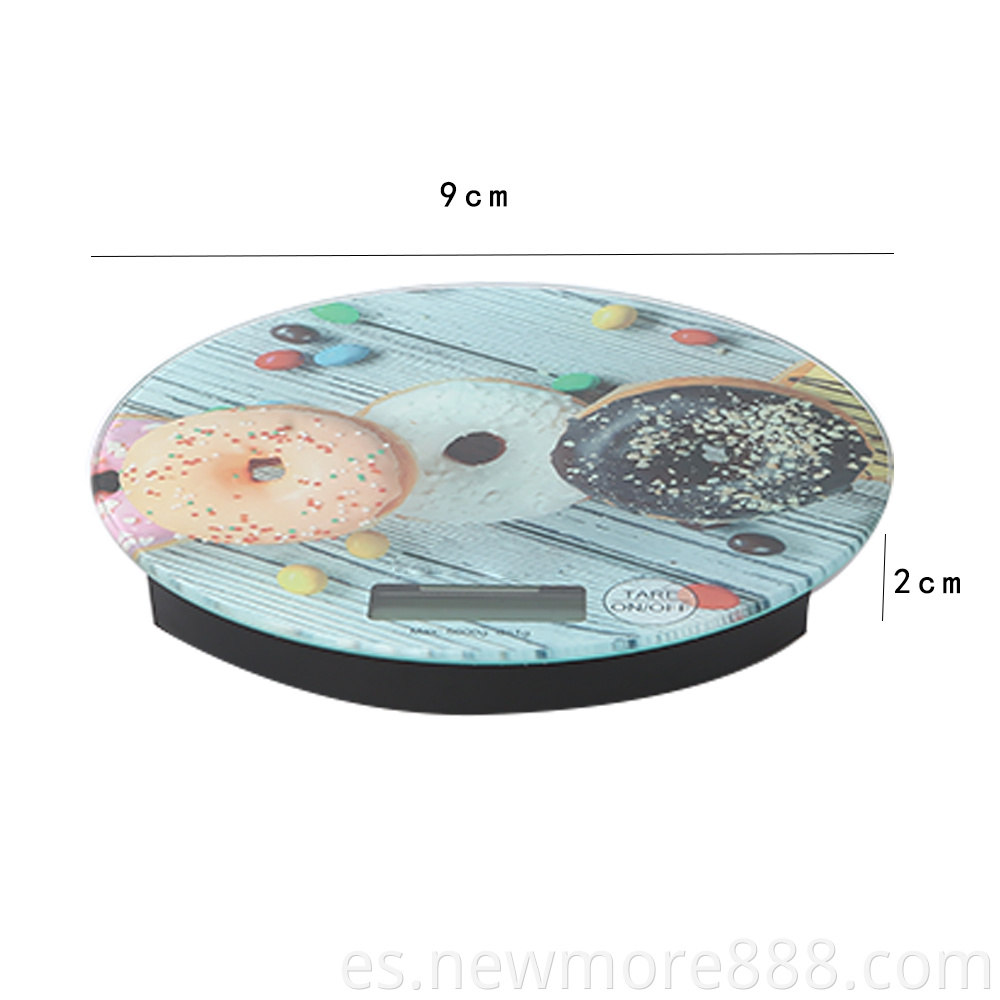 DIGITAL 5KG GLASS SCALE IN ROUND SHAPE